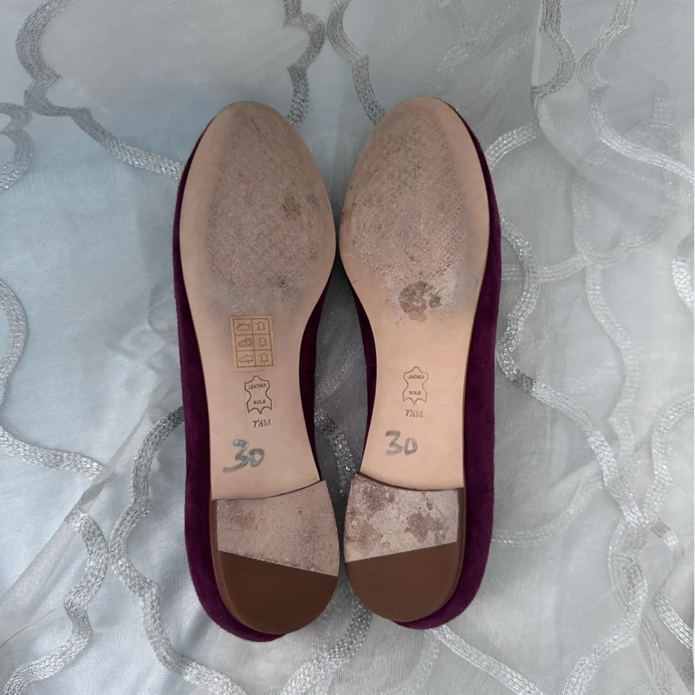 Tory Burch purple loafers